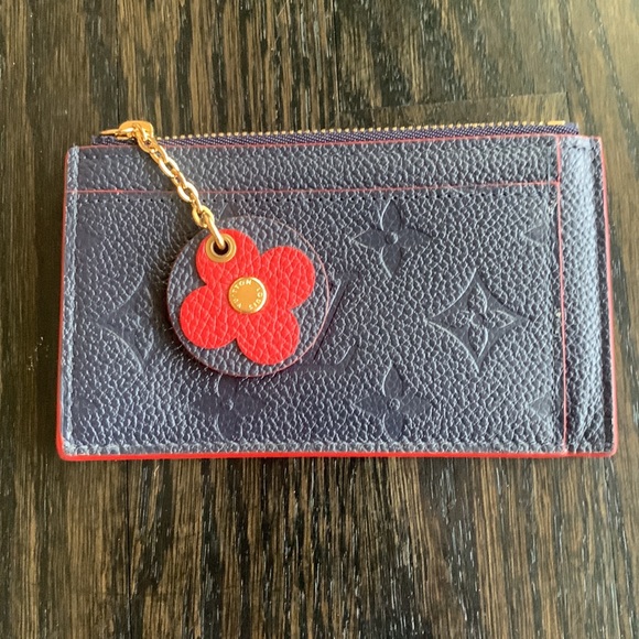 Louis Vuitton Empreinte Blooming Flowers Card Case Key Case Wallet Marine Rouge - Picture 4 of 16